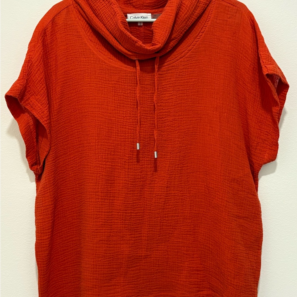 Calvin Klein Vibrant Orange Knit Top